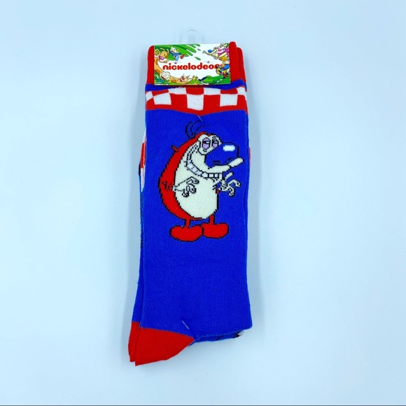 New Nickelodeon The Ren And Stimpy Show Crew Socks - Picture 1 of 5
